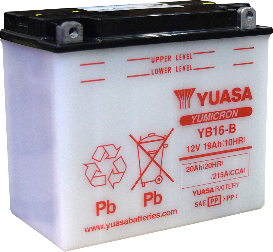 YUASA YUAM2216YTWN YB16-B Lead-Acid Battery - Shipped Dry