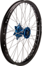 MOOSE OFFROAD Wheel Assembly - SX-1 - Complete - Front - Black Wheel/Blue Hub - 21x1.6 - Husqvarna/Gas Gas/KTM MF-16021-BKBU