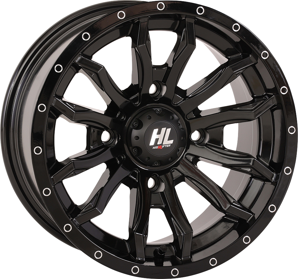 HIGH LIFTER HL21 20x7 Gloss Black Wheel with Factory Valve Stem and Bolt-In Center Cap