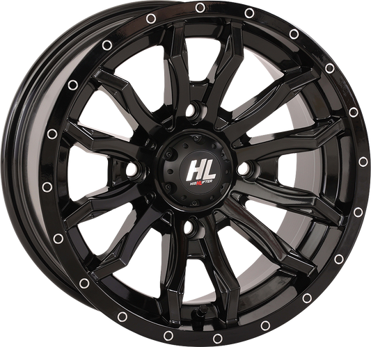HIGH LIFTER HL21 20x7 Gloss Black Wheel with Factory Valve Stem and Bolt-In Center Cap