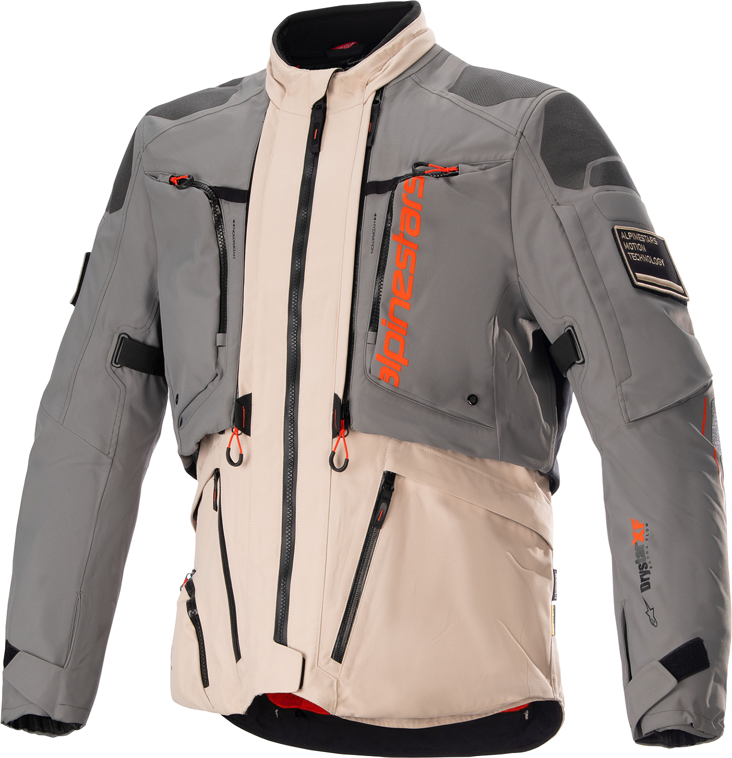 ALPINESTARS AMT-10R Drystar® XF Jacket - Fur Gray/Pale Brown/Spicy Orange - Small 3209623-9684-S
