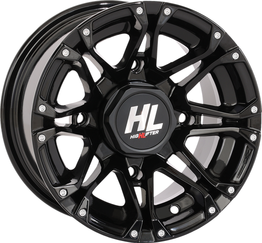 HIGH LIFTER HL3 Rear Gloss Black Wheel - 12x7 inch, 4/110 Bolt Pattern, Part #12HL03-1211