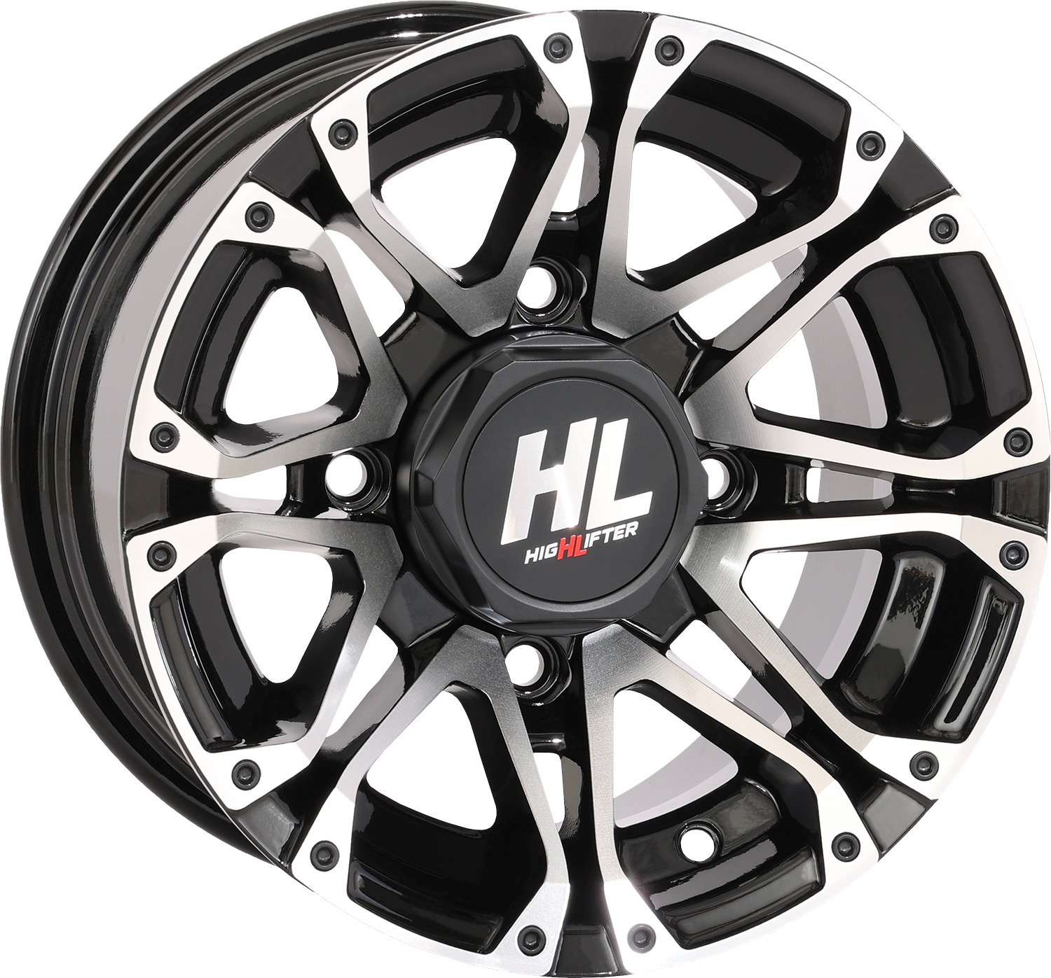 HIGH LIFTER HL3 12x7 Rear Wheel with Gloss Black Finish and Machined Accents