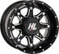 HIGH LIFTER HL4 Rear Wheel - 12x7 Inches Gloss Black with Machined Finish, Part Number 12HL04-1111