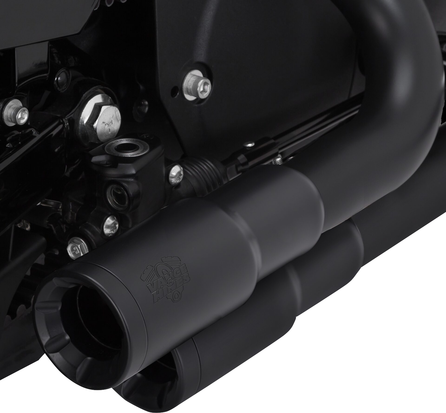 VANCE & HINES 2-into-2 Mini Grenades Exhaust System - Black 46374