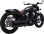 VANCE & HINES 3" Twin Slash Slip-On Mufflers - Black 48323
