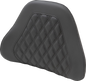 SADDLEMEN Tour-Pak® Backrest Pad Cover - Lattice Stitched - Black 88-11885LS