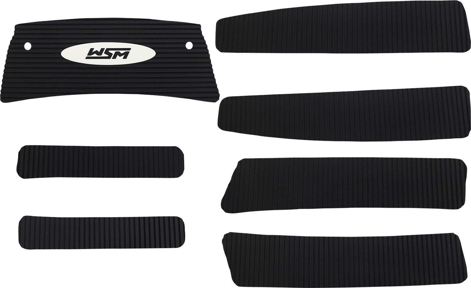 WSM WaveRaider Traction Mat – Non-Adhesive Black Floorboard Grip Set