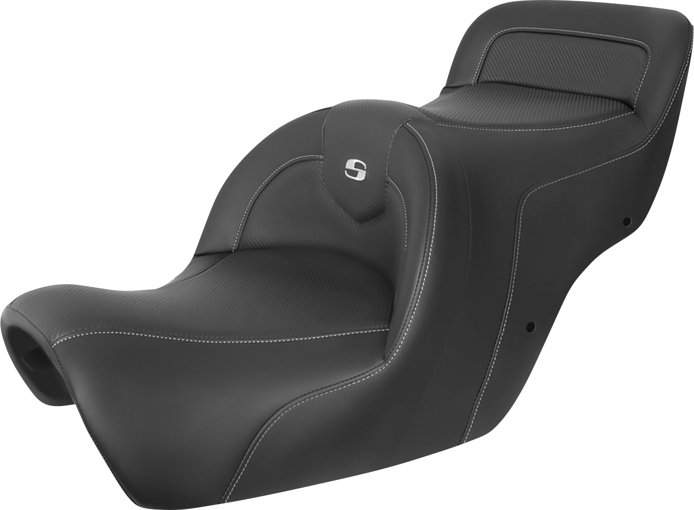 SADDLEMEN Roadsofa™ Carbon Fiber Seat - Without Backrest - Black - GL '88-'00 H88-07-185
