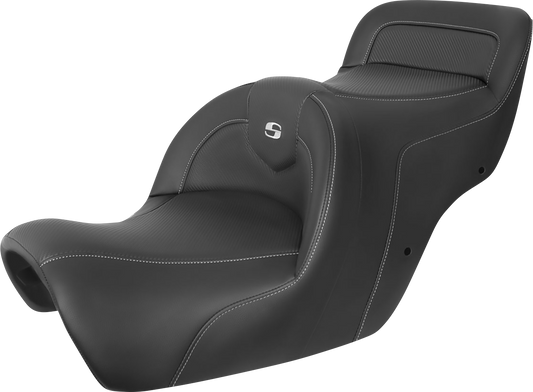 SADDLEMEN Roadsofa™ Carbon Fiber Seat - Without Backrest - Black - GL '88-'00 H88-07-185