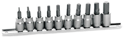 10PC MET HEX BIT SOCKET SET