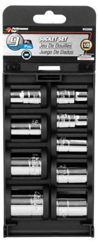 9PC 1/2" DR MET SOCKET SET