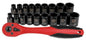 19PC 3/8" DR BLACK SOCKET SET