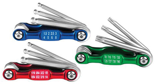 3PC ALUMINUM HEX & STAR KEY SET