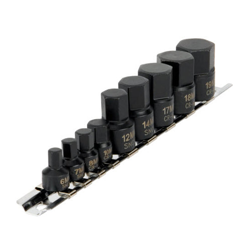 9PC IMPACT MET HEX BIT SKT SET