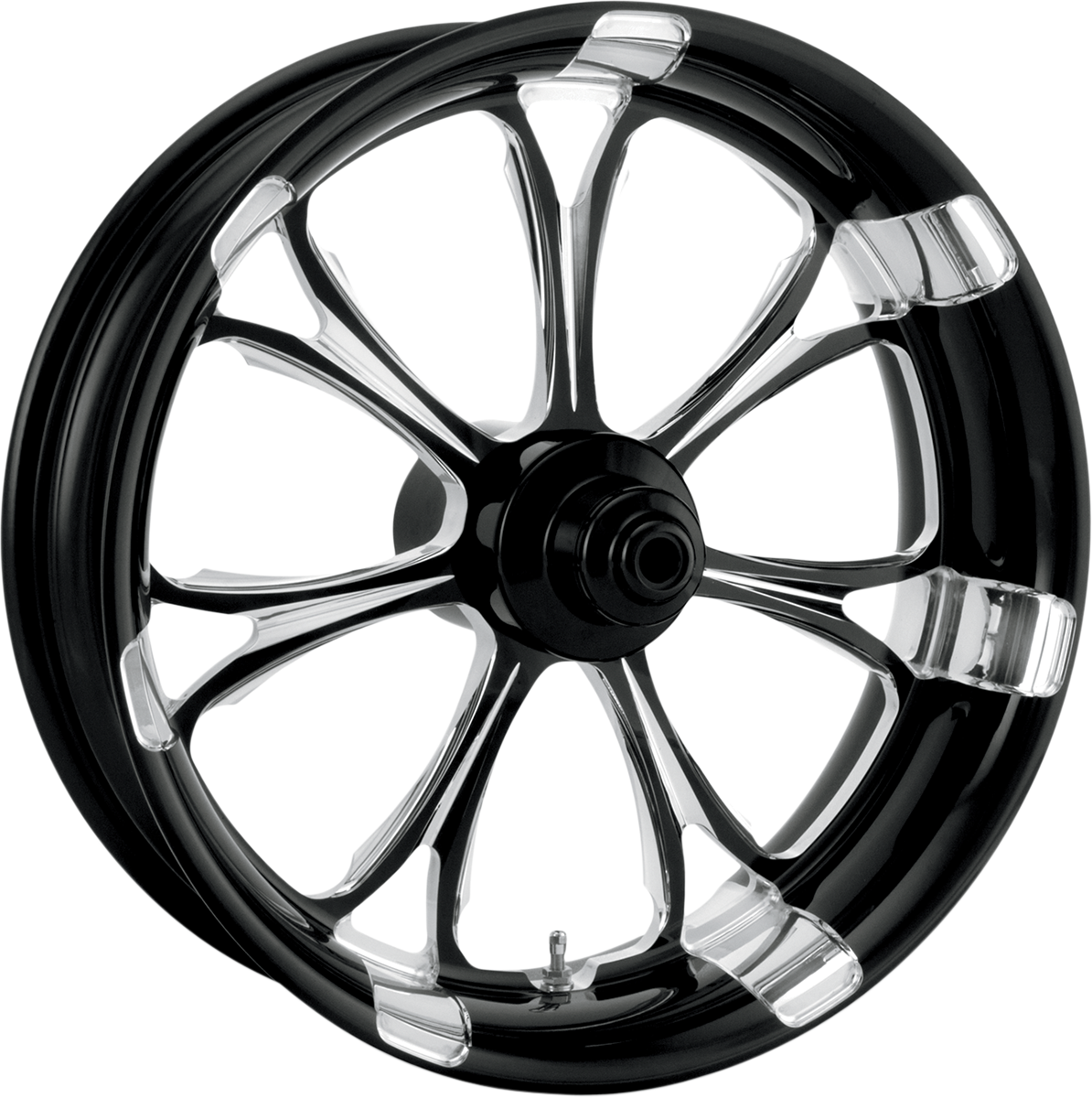 PERFORMANCE MACHINE (PM) Wheel - Paramount - Front - Dual Disc/without ABS - Platinum Cut™ - 21x3.5 - '08+ FL 1202-7106R-PARAJ-BMP