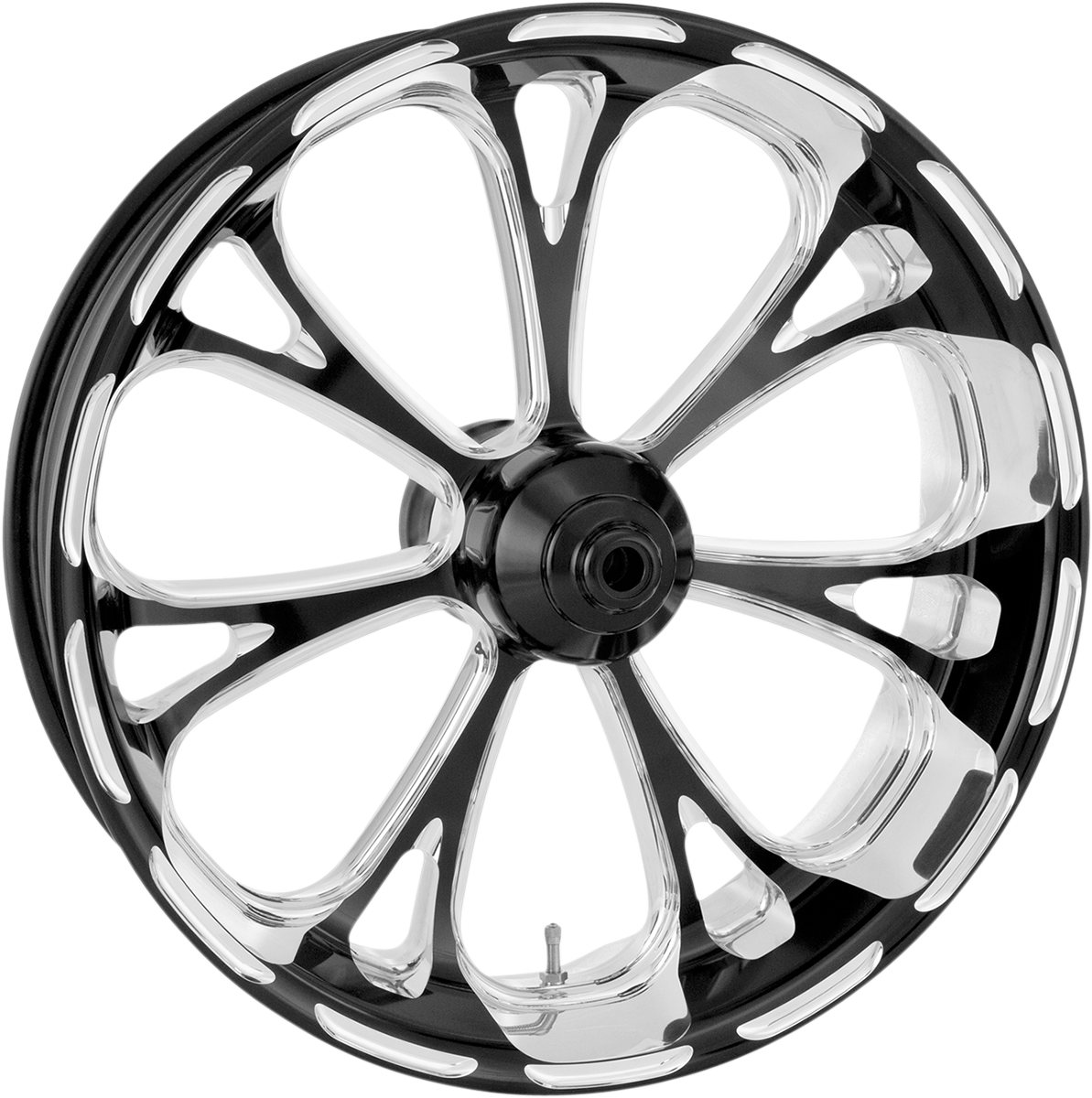 PERFORMANCE MACHINE (PM) Wheel - Virtue - Front - Dual Disc/with ABS - Platinum Cut™ - 21x3.5 - '08+ FLD 1204-7106P-VIRAJ-BMP