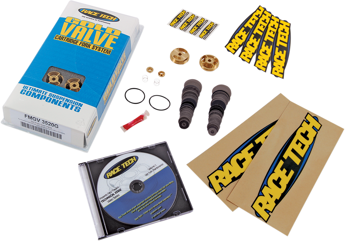 Race Tech FMGV 3520G Gold Valve Fork Kit for 28 mm Front Cartridge Forks