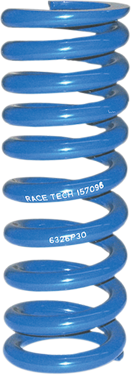 Race Tech Progressively Wound Shock Spring - Blue P30 (Part SRSP 6326P30) - 532 lb/in Spring Rate
