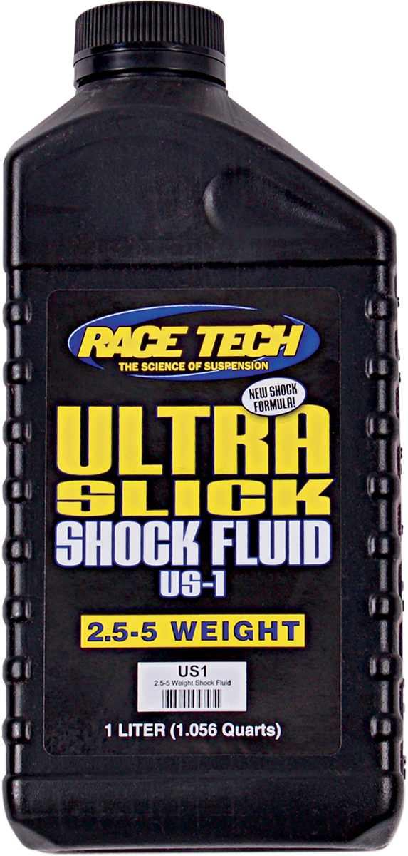 Race Tech Ultra Slick Shock Fluid 1L (US1) – High-Performance Synthetic Shock Oil for Motorcycle and ATV Suspension