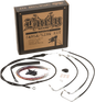 BURLY BRAND Complete Stainless Braided Handlebar Cable/Brake Line Kit - 13" Ape Hangers - '17-'20 FLH B30-1238