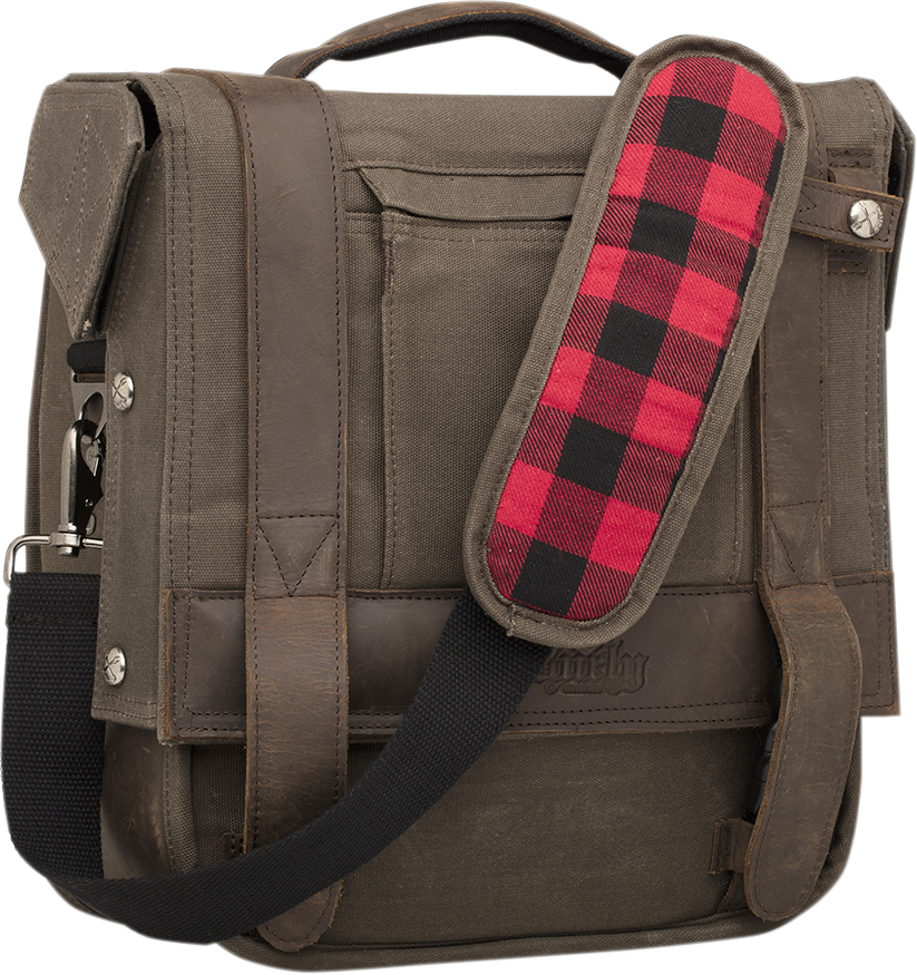 BURLY BRAND Voyager Detachable Waxed Cotton Saddlebag - Brown B15-1000D
