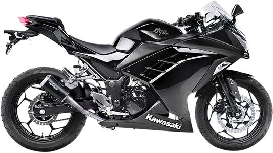 LEOVINCE LV-10 Slip-On Muffler - Black Stainless Steel - Ninja 300 15205BU