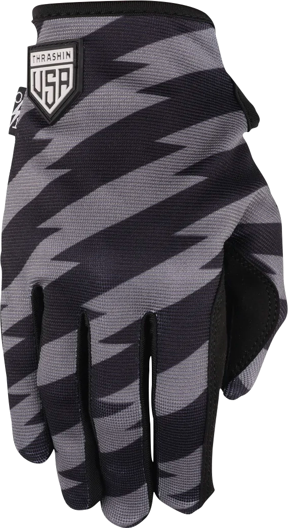 THRASHIN SUPPLY CO. Stars & Bolts Stealth Gloves - Black/Gray - XL SV1-13-11