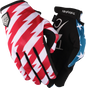 THRASHIN SUPPLY CO. Stars & Bolts Stealth Gloves - Red/Blue - Small SV1-12-08