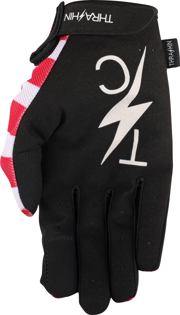 THRASHIN SUPPLY CO. Stars & Bolts Stealth Gloves - Red/Blue - Small SV1-12-08