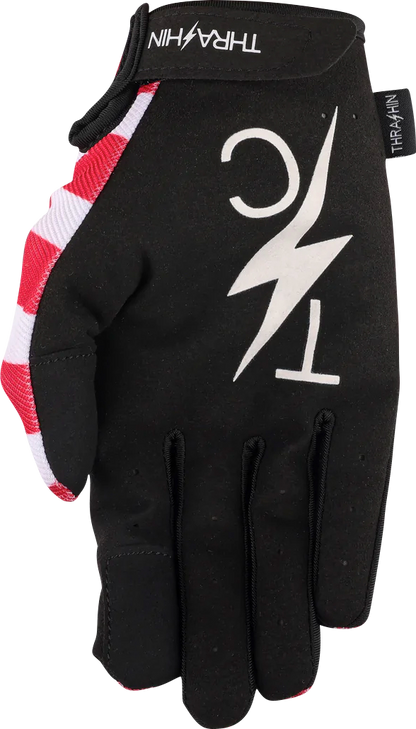 THRASHIN SUPPLY CO. Stars & Bolts Stealth Gloves - Red/Blue - Small SV1-12-08