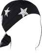 ZAN HEADGEAR Flydanna® Micro-Mesh Polyester Headwrap ZM091 – Black/White Flag