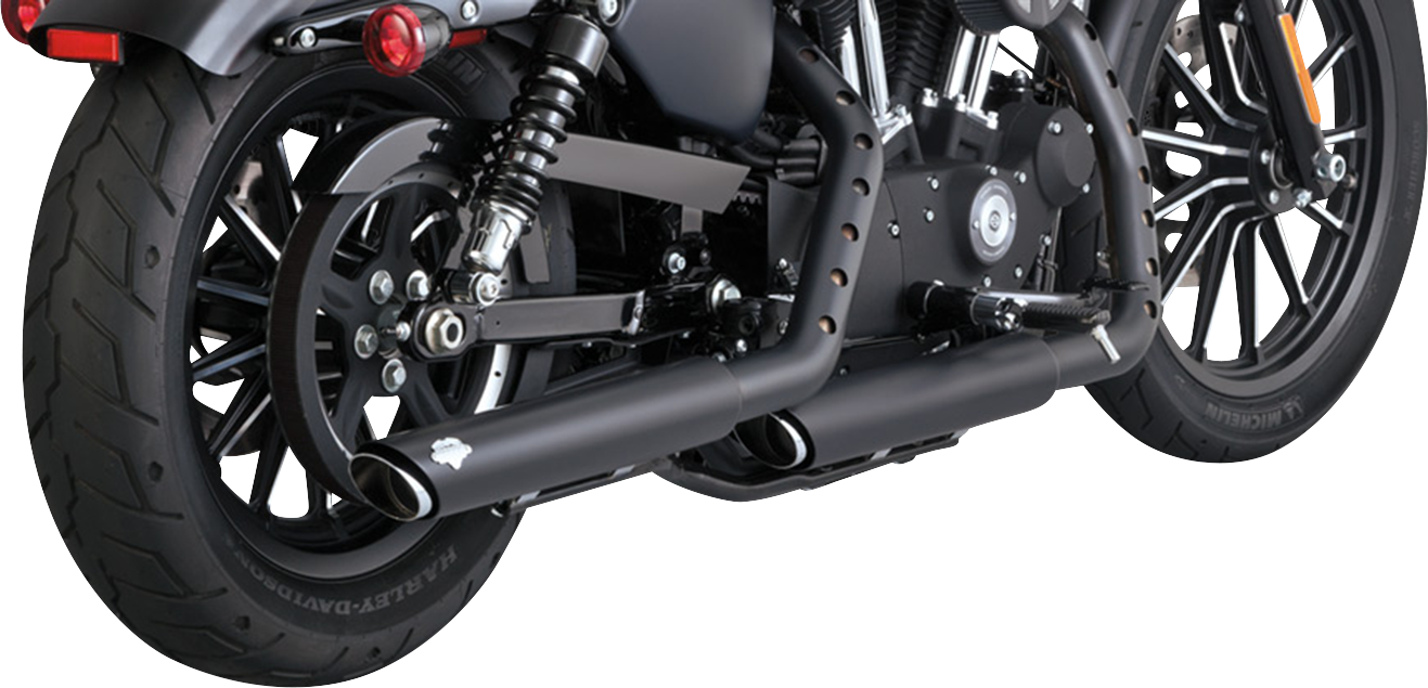 VANCE & HINES 3" Twin Slash Slip-On Mufflers - Black 46361