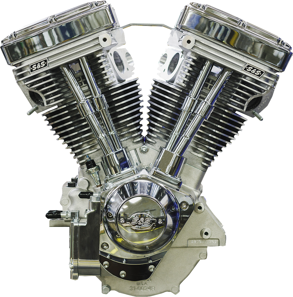 S&S CYCLE V111 Long-Block Engine- Natural - 84-'99 Custom Chasis w/Alternator Style Primary 310-1157