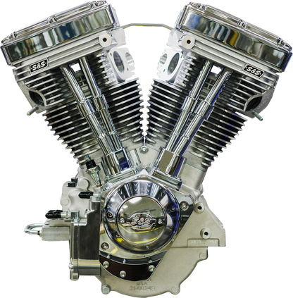 S&S CYCLE V111 Long-Block Engine- Natural - 84-'99 Custom Chasis w/Alternator Style Primary 310-1157