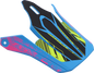 Z1R Youth F.I. Visor Kit - Fractal - Matte Blue/Hi-Viz 0132-1582