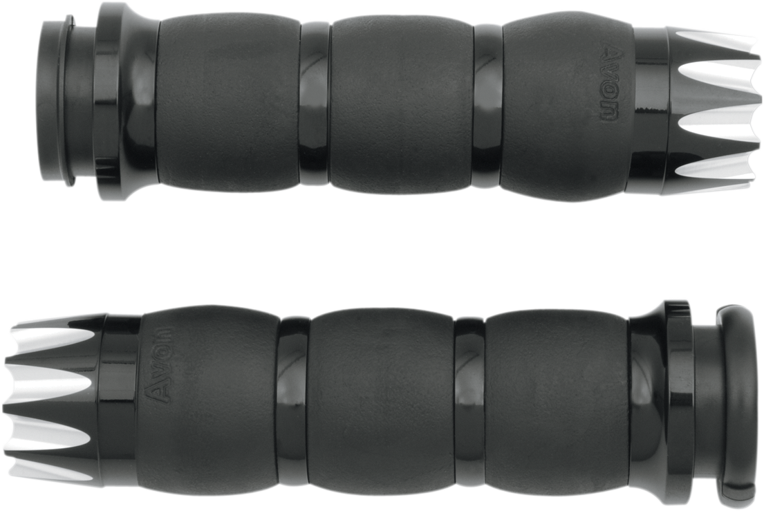 AVON GRIPS Excalibur Velvet Air Grips - TBW - Black AIR-96-AN-FL-EX
