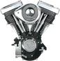 S&S CYCLE V80 Series Engine - Wrinkle Black - Custom Frame | Evolution Big Twin 310-0238
