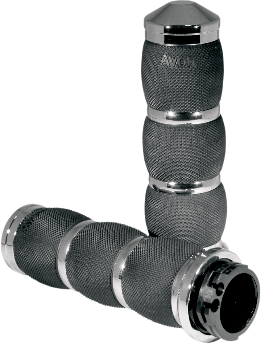 AVON GRIPS 3-Ring Air Cushioned Grips - Chrome AIR-90