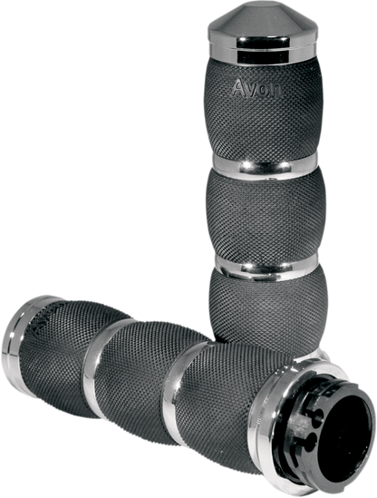 AVON GRIPS 3-Ring Air Cushioned Grips - Chrome AIR-90
