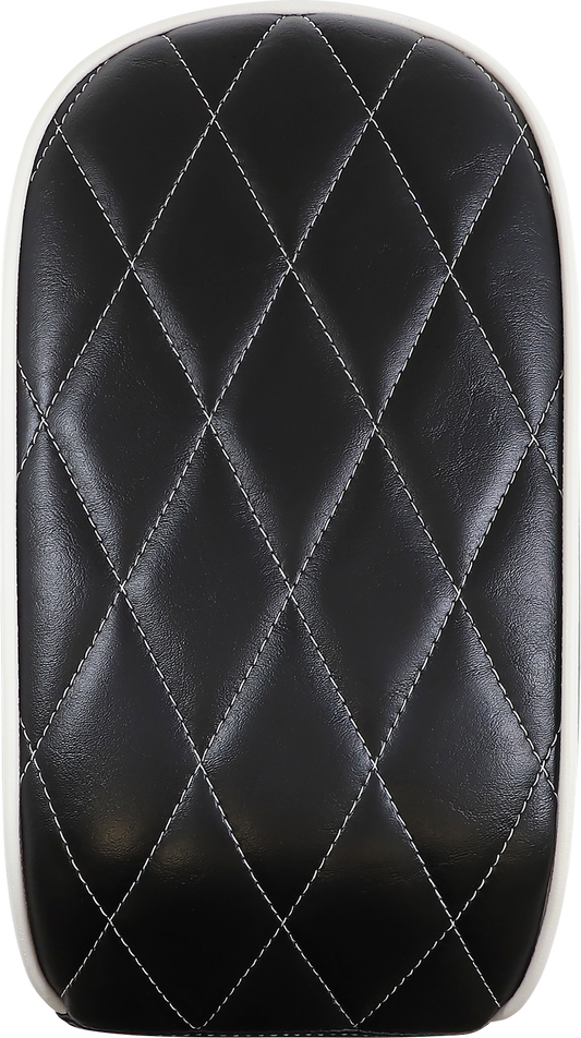 LE PERA Bare Bones Pillion Pad - White Diamond - Black - FL/FX '18-'24 LY-007PDMWTP