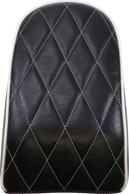 LE PERA Bare Bones Pillion Pad - Diamond - Black w/ White Stitch - FLFB/S '18-'23 LYO-007PDMWTP