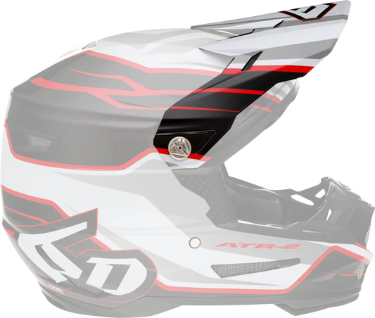 6D HELMETS ATR-2 Visor - Phase - White Red 72-6099