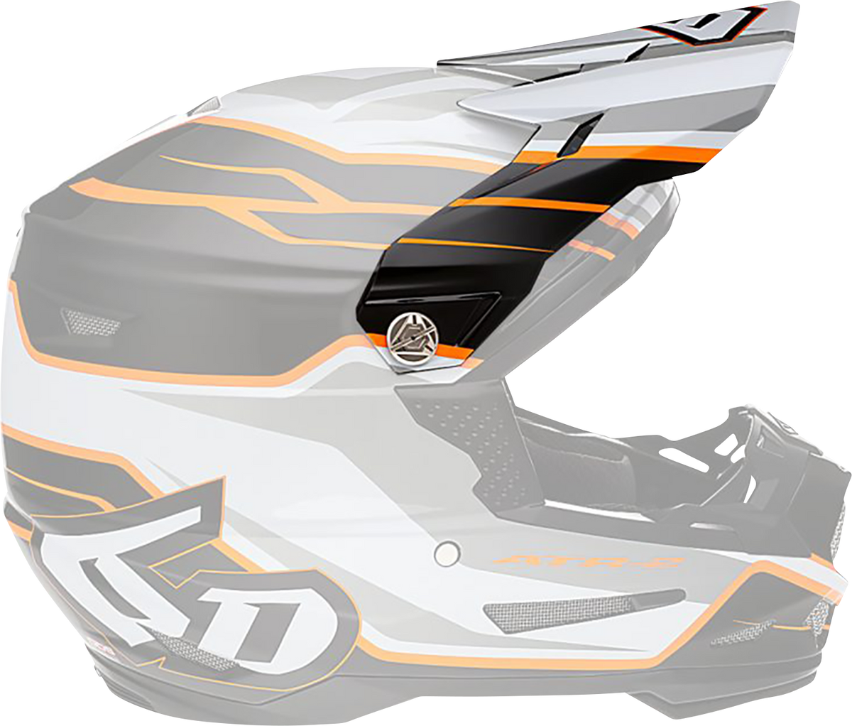 6D HELMETS ATR-2 Visor - Phase - White Orange 72-6100