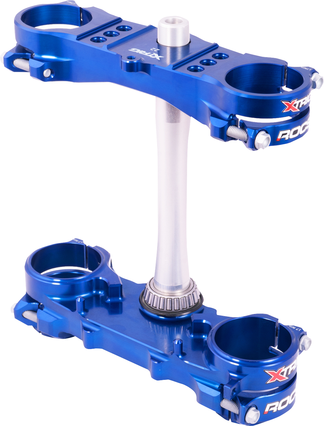 XTRIG Triple Clamp for Yamaha 501330801401 - 22 mm Bar Mount, Blue