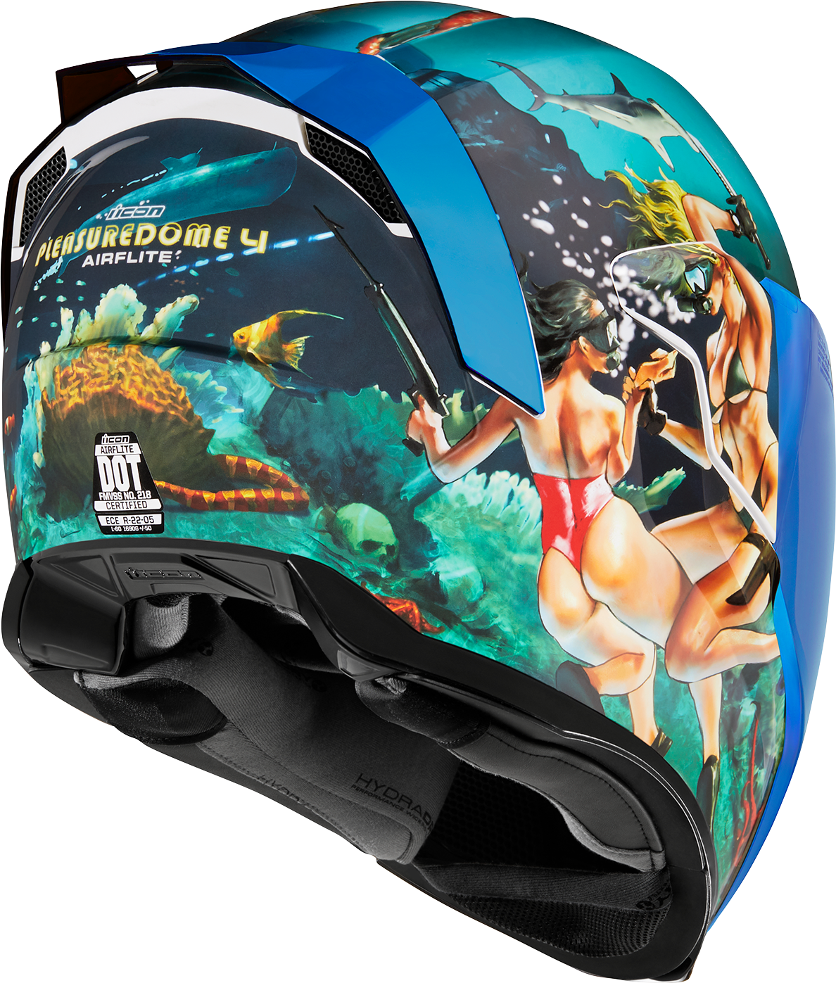 ICON Airflite™ Helmet - Pleasuredome 4 - Blue - XS 0101-15000