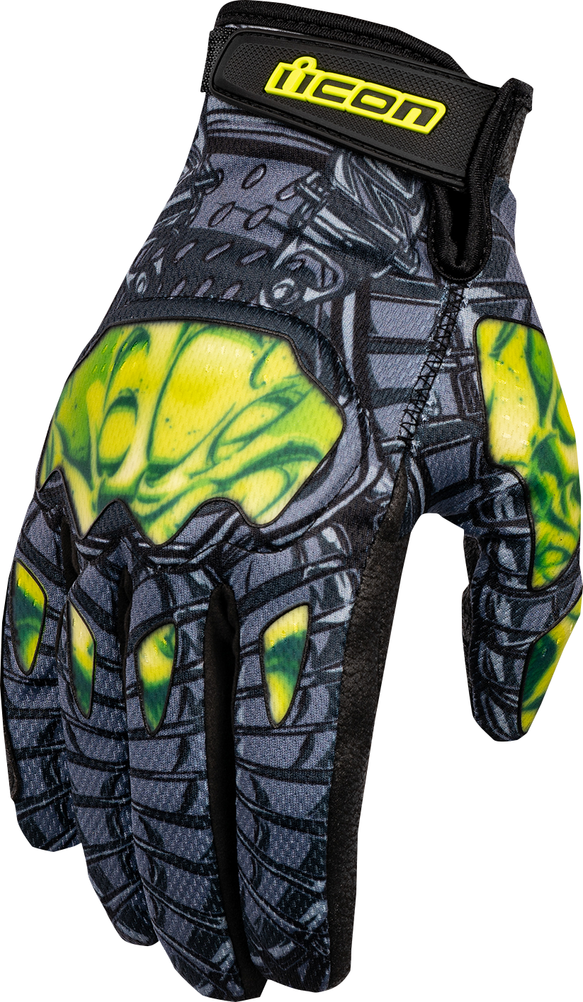 ICON Hooligan Outbreak™ Gloves - Green - 2XL 3301-4657