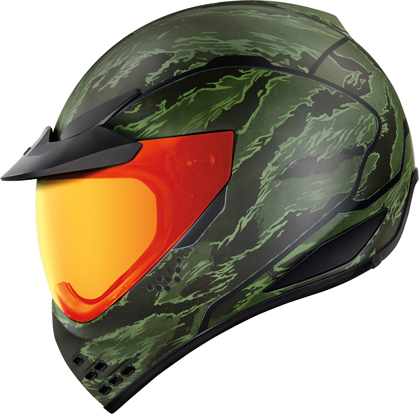ICON Domain™ Helmet - Tiger's Blood - Green - 2XL 0101-14928