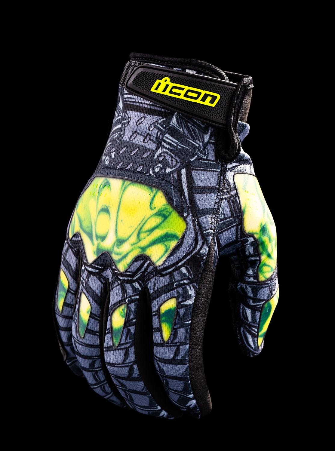 ICON Hooligan Outbreak™ Gloves - Green - Small 3301-4653