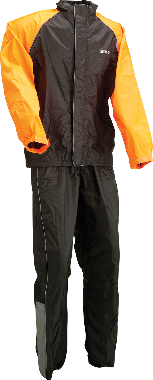 Z1R 2-Piece Rainsuit - Black/Orange - 4XL 2851-0535